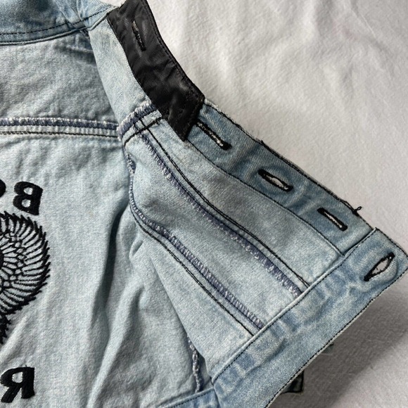 Born to Ride Denim toddler 3T jacket Biker blue jean jacket Go Baby Tag - Picture 11 of 16